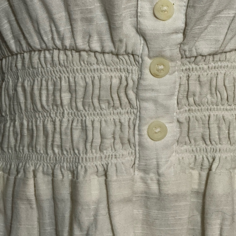 URBAN OUTFITTERS Cream White Sleeveless Mini Dress Boho Bohemian L Vacation - Picture 4 of 6